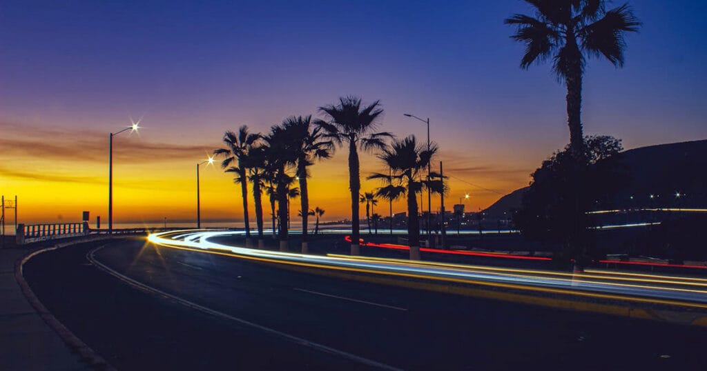 Driving in Baja California Highway 1